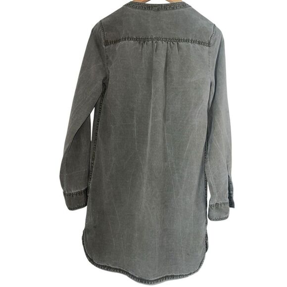 Express Chambray Black Acid Wash Tunic Shirt Dress Size XSmall XS - Picture 6 of 6